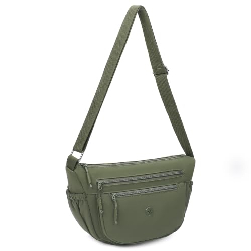 RNIEGA Nylon Crossbody Bags for Women Anti Theft Crescent Bag