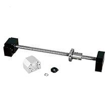 Ballscrew kit SFU1605 RM1605 300mm Ball Screws Bearings + Set BK/BF12 Kits End Support Ballnut Housing,with end Machining,Length Approx 11.81inch/300mm for CNC Machine