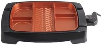 Multi-Portion Electric Indoor Grill with Non-Stick Copper Coating