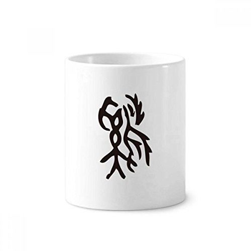 Tasse blanche Coq zodiaque en céramique pour un bureau organisé de 350ml