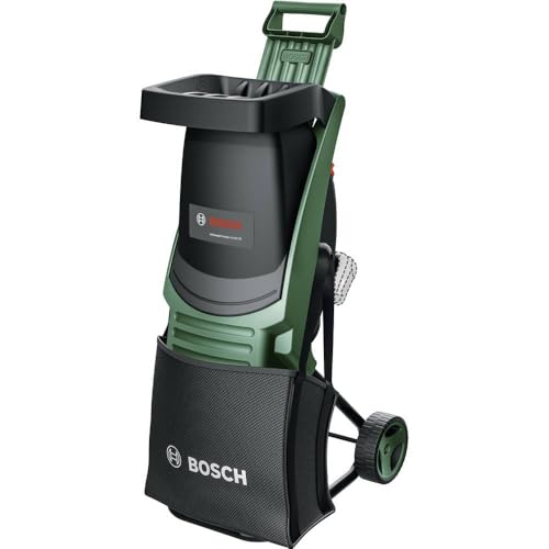 Bosch UniversalShredder battery shredder 2x18V-25 (reversible blades, branches up to 25 mm thick, brushless motor, OptiCut speed control, incl. 2 x 18V 4.0Ah battery, 28 litre collection bag, charger)