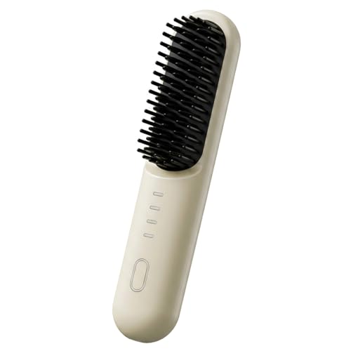 Brosse à lisser sans fil portable lisseur de cheveux voyage 4 températures