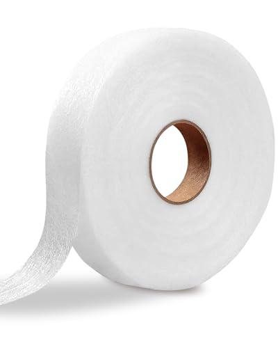 Acual 64 M Bande Thermocollante Ourlet, Ruban Thermocollant sans Couture, Thermocollant Tissus Fer à Repasser Blanc, Largeur 20 mm, pour Assembler des Tissus,Pantalons,Rideaux,Vêtements