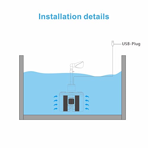 Upettools Fish Tank Filters,Aquarium Filter With 1W Water Pump,Silence Sponge Internal Filter For 5-75 Fish Tanks #TOP6
