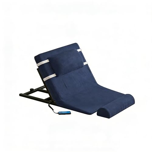 [COMIC HORSE] 電動リクライニングベッド 2～80°角度調節 介護用 起き上がり補助 折りたたみ可能 高齢者 妊婦 术后リハビリ 自宅療養用 リモコン操作 (濃い青) スリムサイズ120cm（すっきりデザイン・ガードなし） - COMIC HORSE - 商品画像