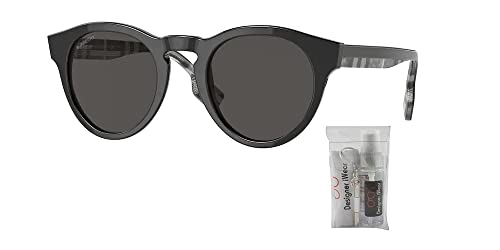 Burberry Reid Be4359 399687 49Mm Black/Dark Grey Phantos Sunglasses For Men + Bundle With Designer Iwear Complimentary Eyewear Kit #TOP1