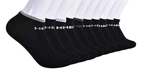 Head Mens Ankle Athletic Sport Socks 10-Pack (Solid Black)2