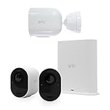 Arlo Ultra Smart Home Überwachungskamera 2er Set und Halterung Bundle - weiß