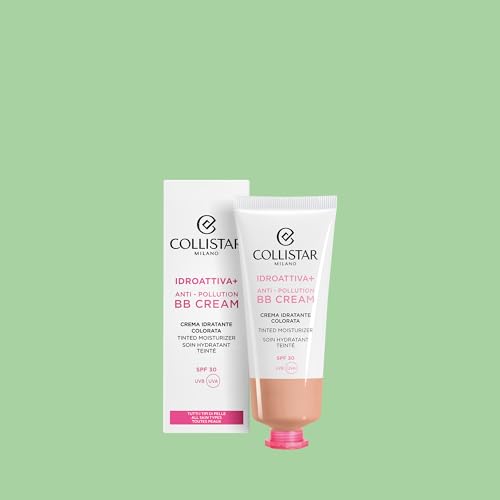 Collistar Idroattiva+, BB Cream Viso Antipollution, 100H Feuchtigkeit, SPF 30, Unmerkliche Textur, für alle Hauttypen, auch empfindliche, Nr. 2 Medium, 50 ml