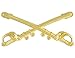 U.S. Army Cavalry Crossed Sabers Hat Lapel Pin, Medium 1-1/2