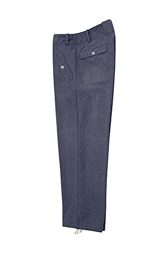 Pantalon Luftwaffe M44 drap de laine bleu-gris uniforme militaire allemand WW2 pour collectionneur