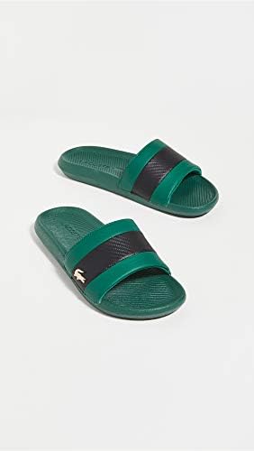 Lacoste men's Croco 0120 1 Cma Slide Sandal, Green/Black, 7 US | Image 2