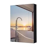 Photo Gallery jcsryd specchio contenitore bagno senza cornice, amobile specchio bagno rettangolare a parete, per ingresso, camera da letto, soggiorno (size : 48 * 68 * 10.5cm/18.5 * 27 * 4in)