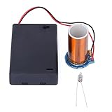 Elektronische Tesla-Spule, PVC-Mini-Tesla-Spule Batteriebetrieben Keine Arc-Fernzündung Tesla Elektronisches DIY-Kit für Schülerexperimente Kursdesign(Finished Product)