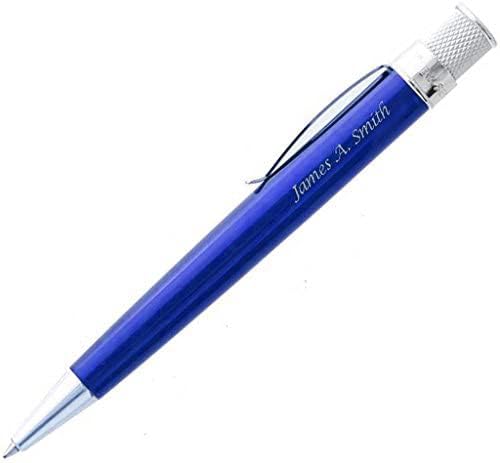 Retro 51 Engraved/Personalized Tornado Collection 'Indigo Blue' Rollerball Pen - Custom Engraving VRR-1307