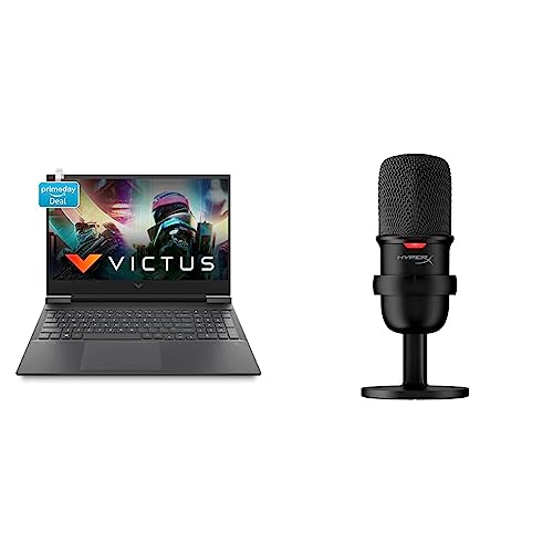 Image of HP Victus Gaming Laptop 11th Gen Intel Core i5-11400H16.1 inch(40.9 cm) FHD IPS Gaming Laptop & HyperX SoloCast - USB Condenser Gaming Microphone, for PC, PS4, and Mac