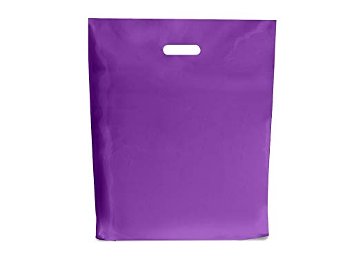 MustBeBonkers Lot de 20 grands sacs en plastique Violet 38,1 x 45,7 cm + 7,6 cm Cover