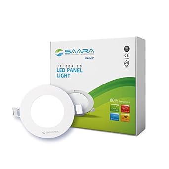 SAARA 3 Watt Cool White Round LED Panel Light | Aluminum Metal Powder Coated | Mounted LED Light with Driver | Modern Lights for Living Room | (IP50) Dust Proof | (3 Watt) Pack of -3