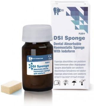DSI Sponge Plus, 50 Count Rectangular Sponge, Sterile Dental Absorbable Hemostatic Collagen.