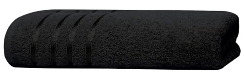 Premium Bath Sheet 1 Pcs (85 x 145 cm Black) | 500 GSM 100% Cotton Ultra-Soft & Highly Absorbent Quick-Dry Hotel-Quality Towel Extra Large Size (1 Black)
