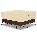Arcedo Outdoor Furniture Set Cover, Patio Table and Chair Cover, Heavy Duty Waterproof Square Lawn D