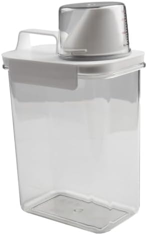 Compatible with Airtight Laundry Detergent Container with Measuring Cup, for Moisture Proof Storage Bin for Washing Powder and Liquid Soap, Large Capacity(1800ML) image 4