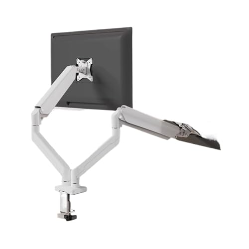 Support pour écran d'ordinateur bras robotisé blanc double moniteur articulé