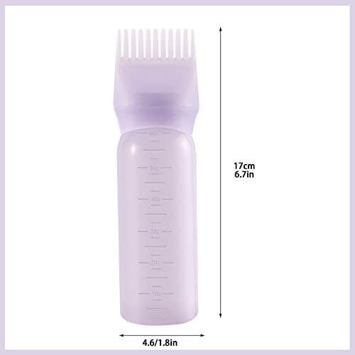 image for Pimoys Root Comb Applicator Bottle 6 Ounce, 2 Pack Oil Applicator for 