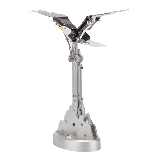 A 240-piece precision-cut aluminum mechanical puzzle that assembles into a motor-driven bird sculpture with actually flapping wings — desktop kinetic art that doubles as an engineering challenge.
