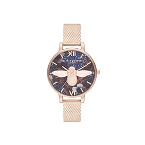 Olivia Burton Analoog kwartshorloge voor dames, met roestvrij stalen armband OB16SP11