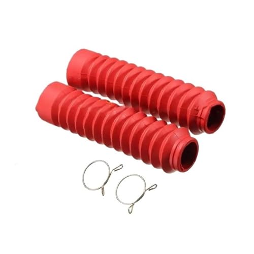 Soufflet de fourche moto rouge pour protéger la suspension en tout-terrain