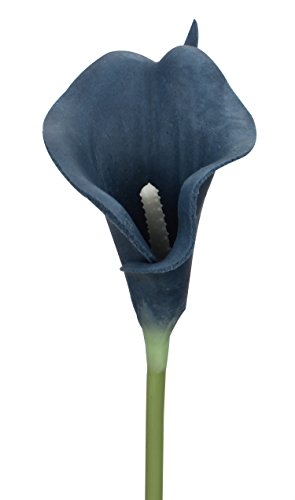 Duovlo 20Pcs Calla Lily Bridal Wedding Bouquet Lataex Real Touch Artificial Flower Home Party Decor (Purplish Blue) #TOP1