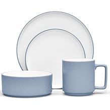 Noritake ColorTex Stone Aqua 4-Piece Place Setting, Service for 1