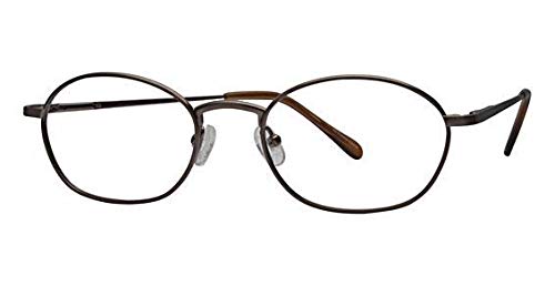 Hilco SG405T Safety Glasses Full Rimmed Metallic Frames in Modified Oval Shape Offered in Brown/Satin color from Eyeweb