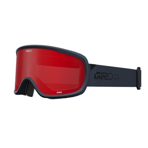 Image of Giro Roam Ski Goggles - Snowboard Goggles for Men, Women, Youth - Indigo Blue Stacked - Amber Scarlet & Yellow