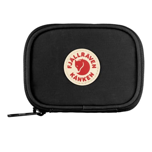 Fjällräven Kanken Card Wallet - Durable Vinylon Fabric, Slim Profile, Secure Storage - Travel, Black, One Size