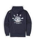 Finition bords-côtes. Capuche avec cordon de serrage. Graphisme imprimé au dos avec rappel poitrine. Sweat entièrement zippé. Poches kangourou. Molleton brossé écologique, coton biologique et polyester recyclé 280g/m².