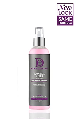 Design Essentials Bamboo & Silk HCO Leave-In Conditioner, Thermal Protection for Natural and Relaxed Hair, Softens & Detangles, 8 Oz, Pack of 1