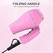 Portable Travel Hair Dryer,Mini Lightweight Dual Voltage Blow Dryer 1200W with Folding Handle,Blowdryer with One Concentrator