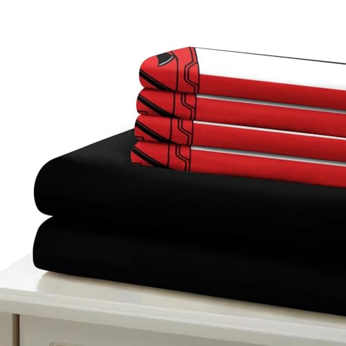Parure de Lit Pompier Hypoallergénique Anti-Acariens | Housse Couette 3D Microfibre Éclair Caché