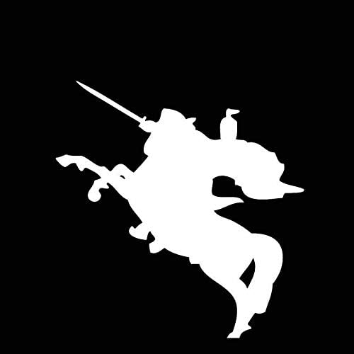 ステッカー アウトドア 防水 火の騎兵隊の戦士の花の黒 Silver Color 低価格化 銀の本体のステッカー