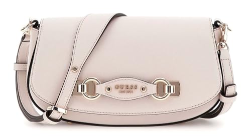 Sac de luxe GUESS Mimina Flap Crossbody blanc stone avec rabat chic