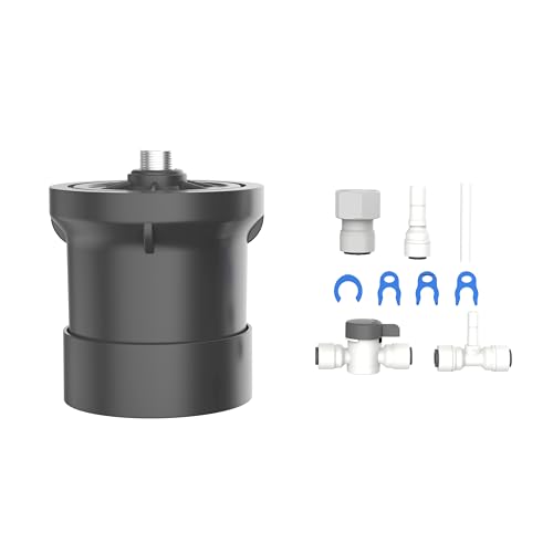 Hydrovos Mini Water Pressure Tank for Tankless Reverse Osmosis System, Use with All Refrigerator Ice Makers, Fits 1/4" Water Tubing, Uninterrupted Flow of Water, Eliminates delay from Tankless RO