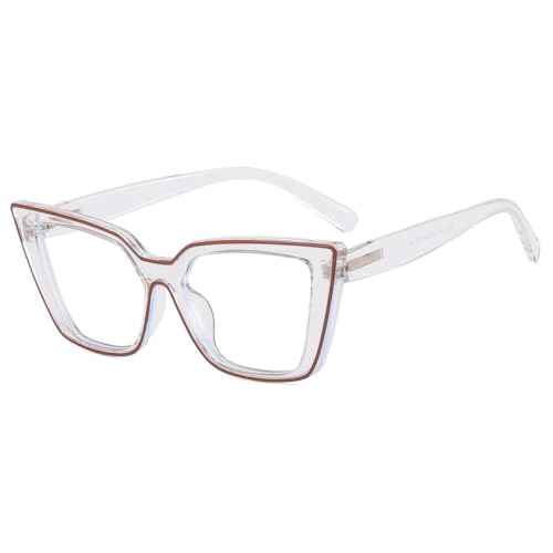 Monture transparente femme anti-lumière bleue style œil de chat