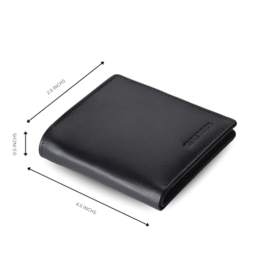 Image of TANSTITCH Slim Leather Wallet || Small,Compact, Minimalist & Thin Wallet || RFID Protected || Front Pocket Carry