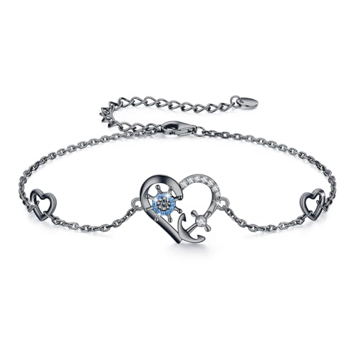 Image of MEDWISE Multicolor Anchor Ankle Bracelets 925 Sterling Silver Anchor Jewelry Adjustable Anklet Summer Beach Jewelry for Daughter Women Wife Mom Christmas Gifts 2025