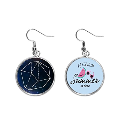 Pendientes de sandía de cristal ligeros para lóbulos sensibles en verano