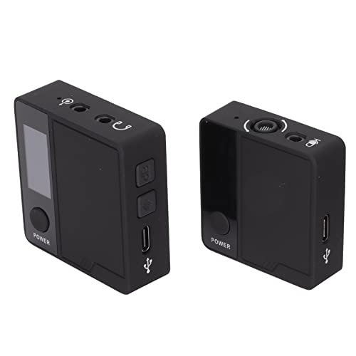 EIMSOAH Transmisor Inalámbrico de Reducción de Ruido Lavalier Mike Mike Portátil para Cámaras DSLR, Teléfonos Inteligentes, Tabletas, para Grabación de Vídeos Cortos (Versión en inglés)