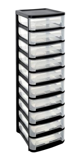 Deconation Grande Tour De Rangement 10 Tiroirs 32 X 37 X H 103 Cm - Format A4+