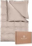 Magano® Luxus Bettwäsche 135x200 + 80x80 Taupe | Bambus...